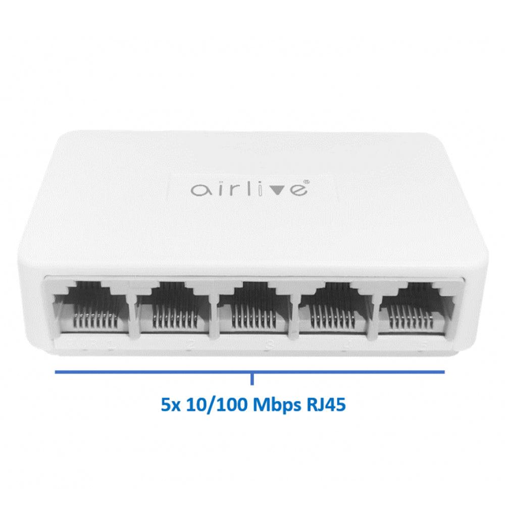 AirLive Live-5E Unmanaged Desktop Switch 5 Ports 10/100Mbps