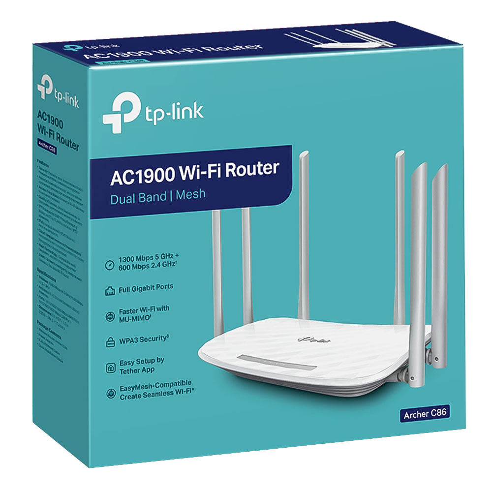 TP-Link Archer C86 AC1900 Wireless MU-MIMO Gigabit Access Point 4 Port 6 Antenna