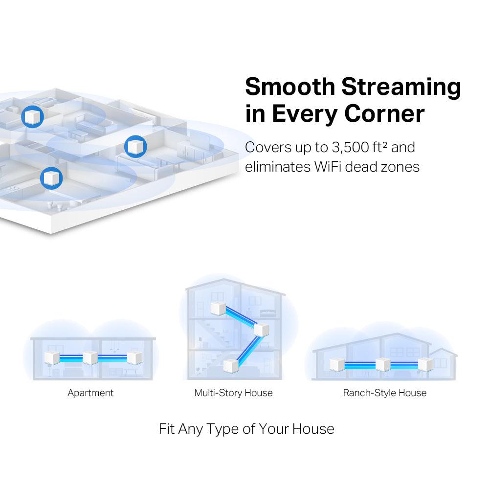 Mercusys Halo H30 AC1200 Whole Home Mesh Wi-Fi System 1200Mbps (3 Pack)