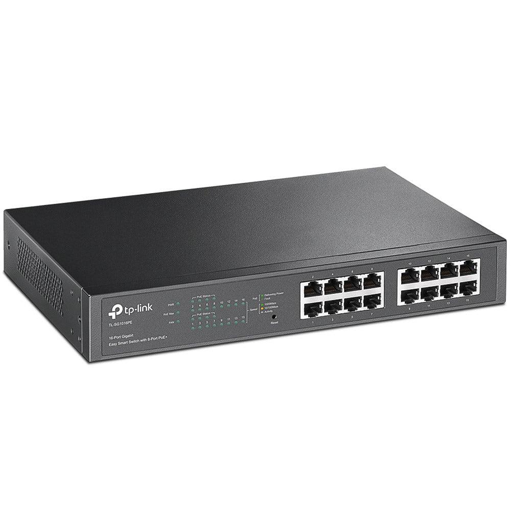 TP-Link TL-SG1016PE Easy Smart Rackmount Switch 16 Port 10/100/1000Mbps With 8 Port PoE+